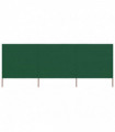 vidaXL 3-panel Wind Screen Fabric 400x160 cm Green