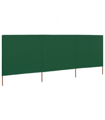 vidaXL 3-panel Wind Screen Fabric 400x160 cm Green