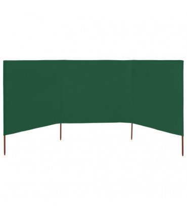 vidaXL 3-panel Wind Screen Fabric 400x160 cm Green
