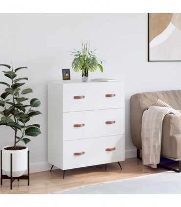 vidaXL Chest of Drawers White 69.5x34x90 cm Engineered Wood