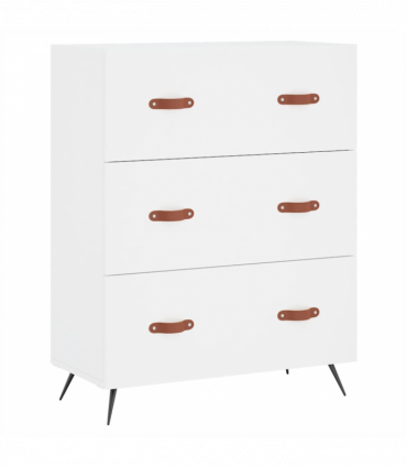 vidaXL Chest of Drawers White 69.5x34x90 cm Engineered Wood