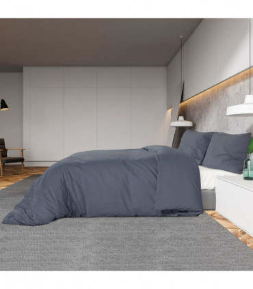 vidaXL Duvet Cover Set Anthracite 260x240 cm Light-weight Microfiber