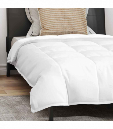 vidaXL Duvet Set with Pillow 2 pcs White 135 x 220 cm Down