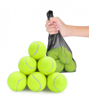 Aspect Practice Tennis Balls, Pressureless Training Exercise Tennis Balls with bag, Soft Rubber Tennis Balls for Beginners, Pack of 12