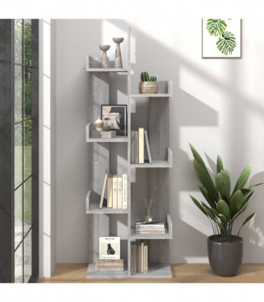 Book Cabinet 48x25.5x140 cm Grey Sonoma Engineered Wood