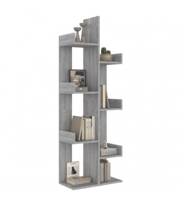 Book Cabinet 48x25.5x140 cm Grey Sonoma Engineered Wood