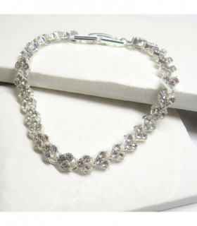 Diamante Heart Tennis Bracelet
