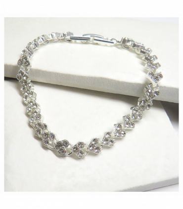 Diamante Heart Tennis Bracelet