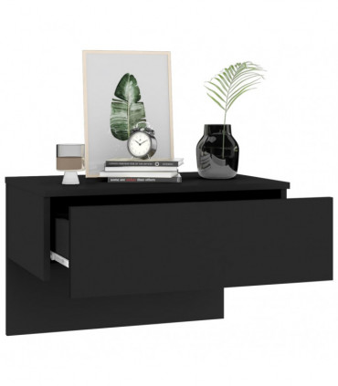 Wall-mounted Bedside Cabinets 2 pcs Black