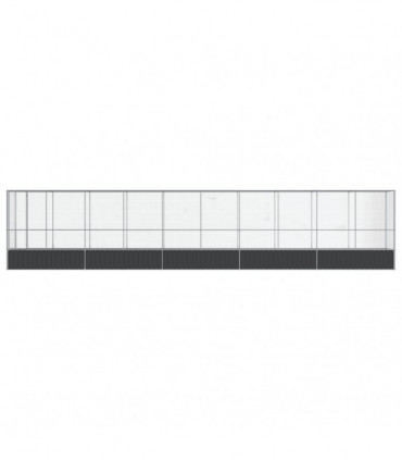 vidaXL Aviary with Extension Silver 1042.5x107x212 cm Steel