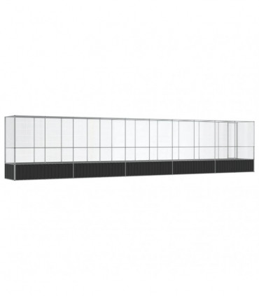 vidaXL Aviary with Extension Silver 1042.5x107x212 cm Steel