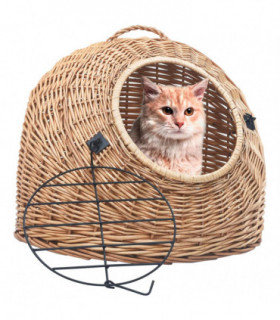 vidaXL Cat Transporter 50x42x40 cm Natural Willow