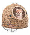 vidaXL Cat Transporter 50x42x40 cm Natural Willow