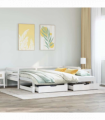 vidaXL Daybed with Trundle and Drawers without Mattress White 80x200 cm