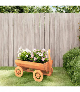 vidaXL Decorative Wagon 70x43x54 cm Solid Wood Fir