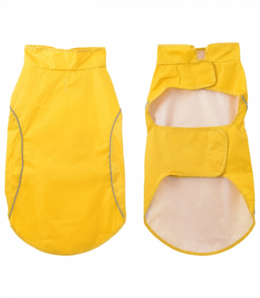 vidaXL Dog Raincoat with Reflective Strips Polyester Yellow 2XL