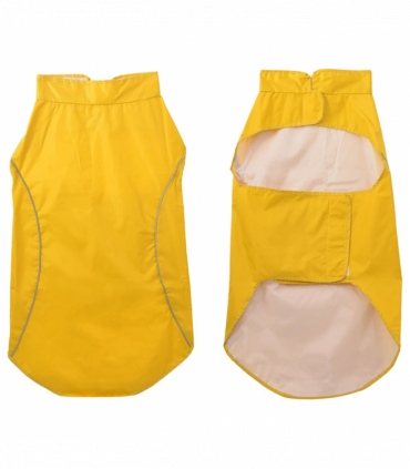 vidaXL Dog Raincoat with Reflective Strips Polyester Yellow 3XL