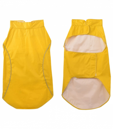 vidaXL Dog Raincoat with Reflective Strips Polyester Yellow 4XL