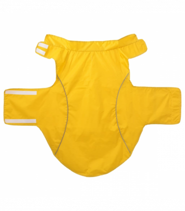 vidaXL Dog Raincoat with Reflective Strips Polyester Yellow 4XL