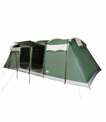 vidaXL Family Tent Tunnel 8-Person Green Waterproof