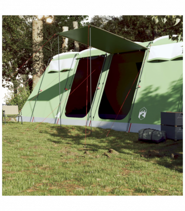 vidaXL Family Tent Tunnel 8-Person Green Waterproof