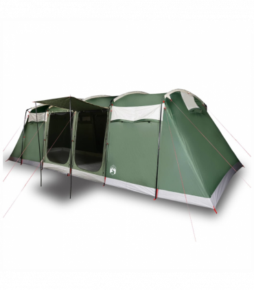 vidaXL Family Tent Tunnel 8-Person Green Waterproof