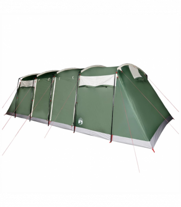 vidaXL Family Tent Tunnel 8-Person Green Waterproof