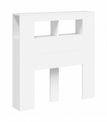 vidaXL LED Headboard White 100x18.5x103.5 cm Engineered Wood