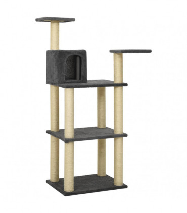 Cat Tree with Sisal Scratching Posts Dark Grey 119 cm