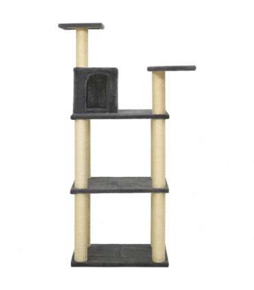 Cat Tree with Sisal Scratching Posts Dark Grey 119 cm
