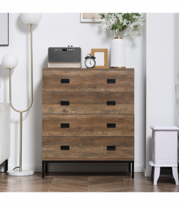Chest of Drawers, 4 Drawer Unit Storage Chest Bedroom Living Room
