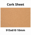 Cork Sheet - 915x610mm - 10mm - Décor and DIY - Pack of 1
