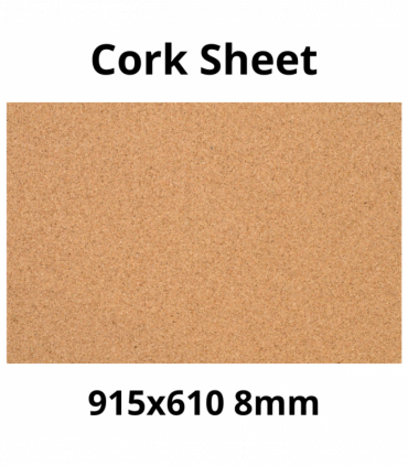 Cork Sheet - 915x610mm - 8mm - Décor and DIY - Pack of 1