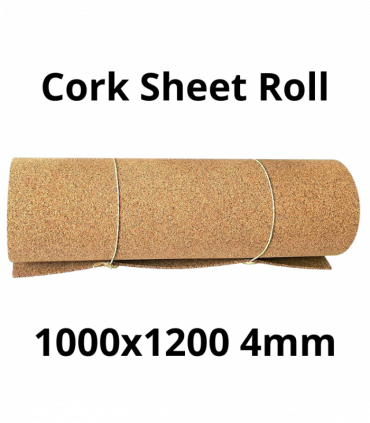 Cork Sheet Roll - 1000x1200mm - 4mm - Décor and DIY - Pack of 1