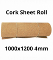 Cork Sheet Roll - 1000x1200mm - 4mm - Décor and DIY - Pack of 1