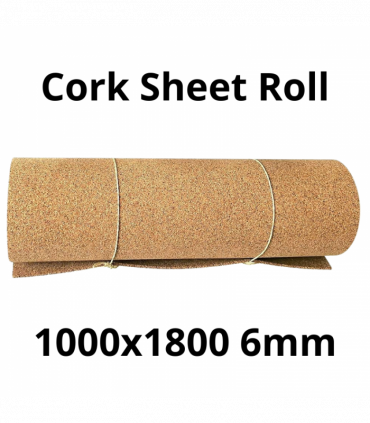 Cork Sheet Roll - 1000x1800mm - 6mm - Décor and DIY - Pack of 1