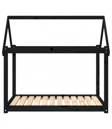 Dog Bed Black 111x80x100 cm Solid Wood Pine