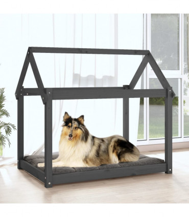 Dog Bed Grey 101x70x90 cm Solid Wood Pine