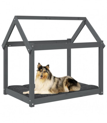Dog Bed Grey 101x70x90 cm Solid Wood Pine
