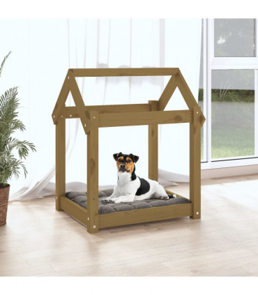 Dog Bed Honey Brown 61x50x70 cm Solid Wood Pine