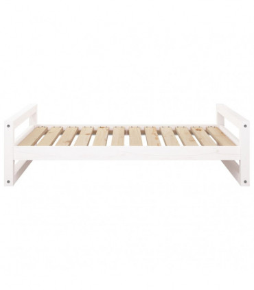 Dog Bed White 105.5x75.5x28 cm Solid Pine Wood