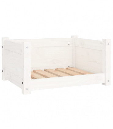 Dog Bed White 55.5x45.5x28 cm Solid Pine Wood