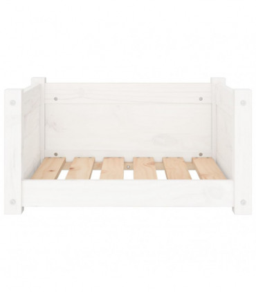 Dog Bed White 55.5x45.5x28 cm Solid Pine Wood