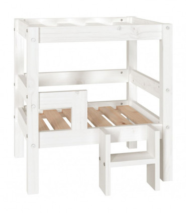 Dog Bed White 55.5x53.5x60 cm Solid Wood Pine