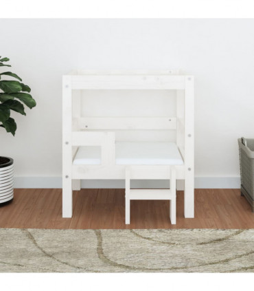 Dog Bed White 55.5x53.5x60 cm Solid Wood Pine