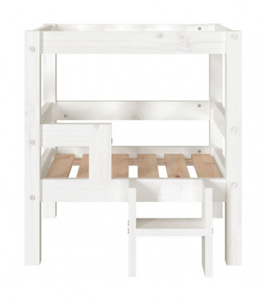 Dog Bed White 55.5x53.5x60 cm Solid Wood Pine