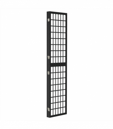 Folding 3-Panel Room Divider Japanese Style 120x170 cm Black