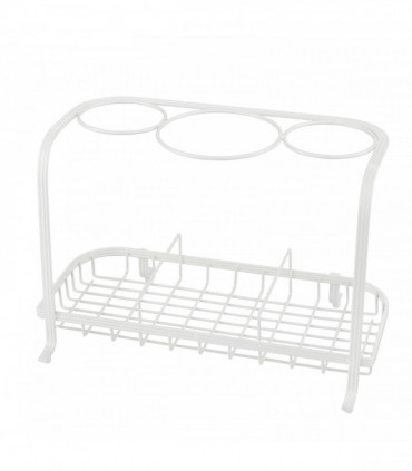 Freestanding Hair Dryer & Straighteners Holder Storage Stand Cable Tidy in Cream