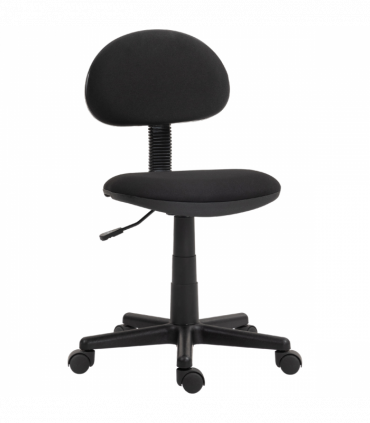 HOMCOM Armless Office Chair with Adjustable Height 360° Swivel Wheels Black