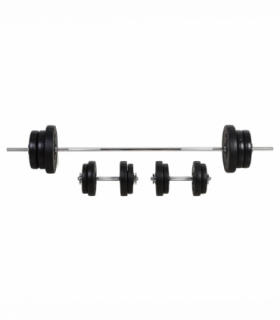 HOMCOM Dumbbells and Barbell Set with 65kg Adjustable Weights for Home Gym